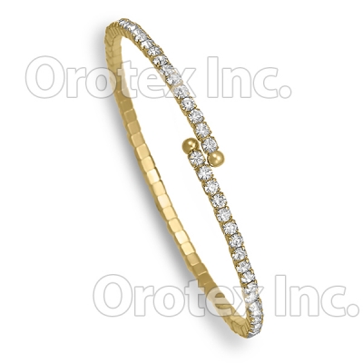 GLBN 002 Gold Layered CZ Cuff Bangle